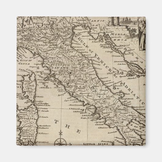 Aimant Carte de l'Italie (Devant)