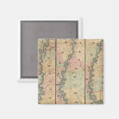 Aimant Carte de Lloyd du Bas Mississippi (Recto/Verso)