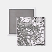 Aimant Carte de Loggan d'Oxford, Western Sheet (Recto/Verso)