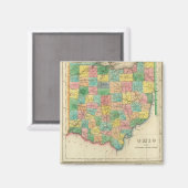 Aimant Carte De L'Ohio (Recto/Verso)