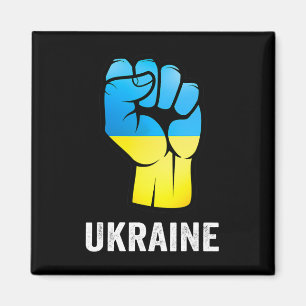 Aimant Carte de l'Ukraine avec couleurs du drapeau Fierté