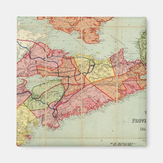 Aimant Carte de Mackinlay de la province de la Nouvelle-É (Devant)