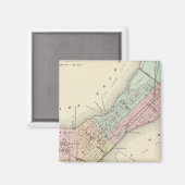 Aimant Carte de Madison, Wisconsin (Recto/Verso)
