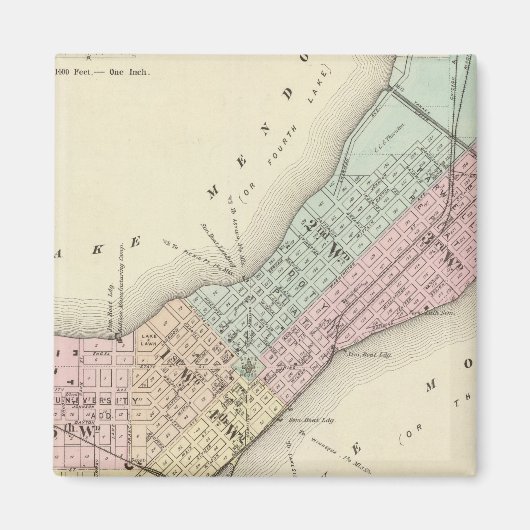 Aimant Carte de Madison, Wisconsin (Devant)