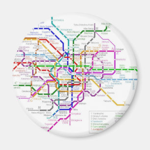 Aimant Carte de métro de Tokyo
