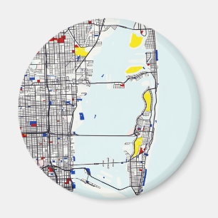 Aimant Carte de Miami