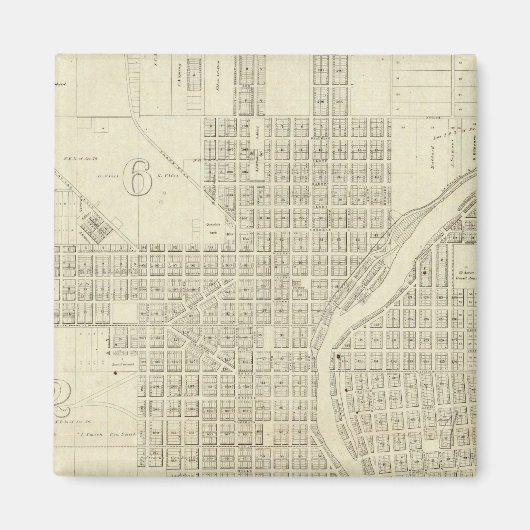 Aimant Carte de Milwaukee (Devant)