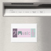 Aimant carte de musique treize et clef basse (In Situ (Lave-vaisselle))