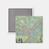 Aimant Carte de Namur, de 'Civitates Orbis Terrarum' par  (Recto/Verso)