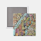 Aimant Carte de New York (Recto/Verso)