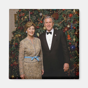 Aimant Carte de Noël du président américain George Bush