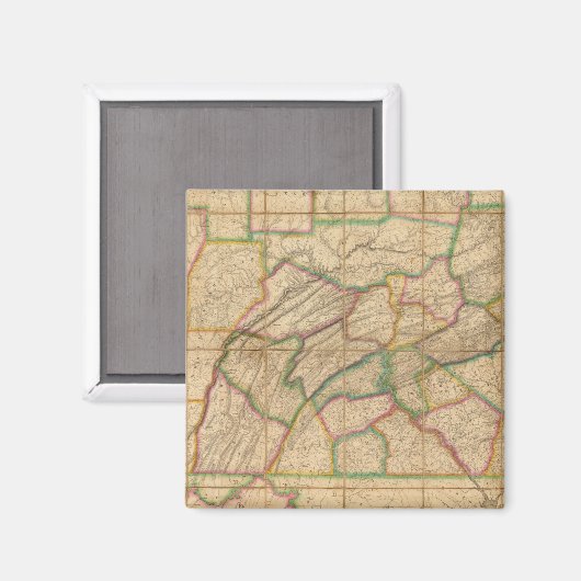 Aimant Carte de Pennsylvanie (Recto/Verso)