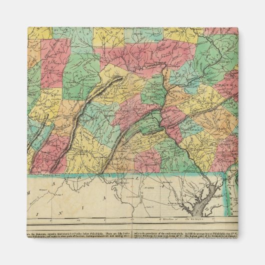 Aimant Carte De Pennsylvanie (Devant)