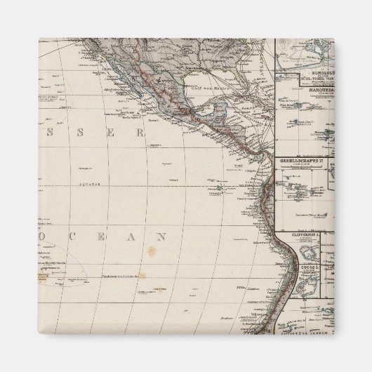 Aimant Carte de Polynésie (Devant)