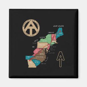 Aimant Carte de randonnée du sentier des Appalaches
