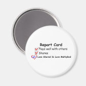 Aimant Carte de rapport (Recto/Verso)