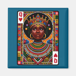 Aimant carte de reine africaine melanine fierté noire blm