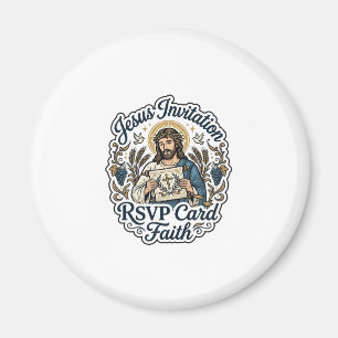 Aimant Carte de réponse à l'invitation de Jésus Foi Invit