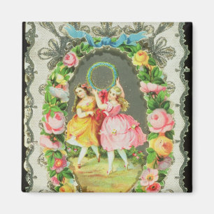 Aimant Carte de Saint-Valentin victorienne