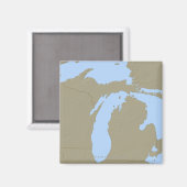 Aimant Carte de secours du Michigan (Recto/Verso)
