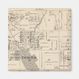 Aimant Carte de section du comté de T17S R23E Tulare