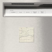 Aimant Carte de section du comté de T19S R23E Tulare (In Situ (Lave-vaisselle))
