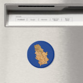 Aimant Carte de Serbie (In Situ (Lave-vaisselle))