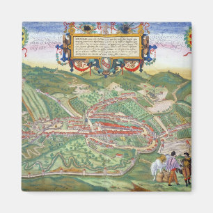 Aimant Carte de Serravalle, de 'Civitates Orbis Terrarum