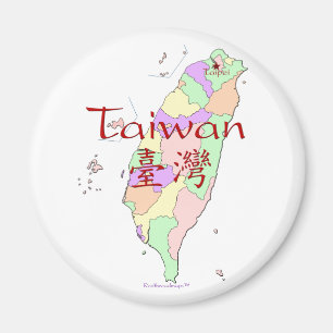 Aimant Carte de Taïwan
