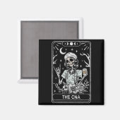 Aimant Carte de tarot d'infirmière certifiée CNA Skeleton (Recto/Verso)