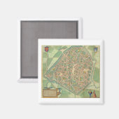 Aimant Carte de Valence, de 'Civitates Orbis Terrarum' b (Recto/Verso)