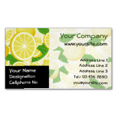 Aimant Carte de visite Arrière - plan citron (devant)