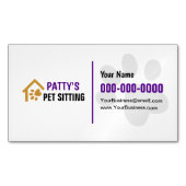 Aimant Carte de visite assis (devant)