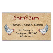 Aimant Carte de visite aux oeufs frais de ferme su (devant)