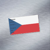 Aimant carte de visite avec Drapeau de la Tchéquie (In Situ)