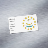 Aimant carte de visite avec drapeau de l'île Rhode (In Situ)