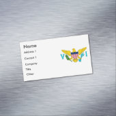 Aimant carte de visite avec drapeau de l'île Vierg (In Situ)