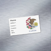 Aimant carte de visite avec drapeau de l'Illinois (In Situ)