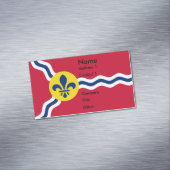 Aimant carte de visite avec drapeau de Saint-Louis (In Situ)