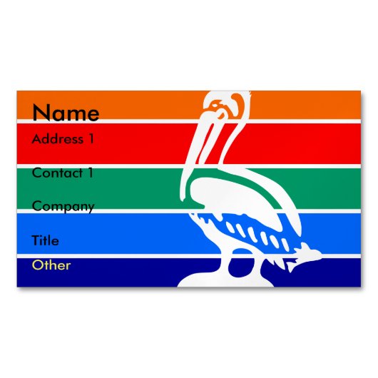 Aimant carte de visite avec drapeau de Saint-Péter (devant)