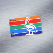 Aimant carte de visite avec drapeau de Saint-Péter (In Situ)