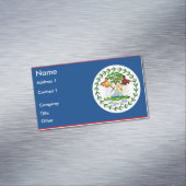 Aimant carte de visite avec Drapeau du Belize (In Situ)