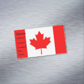 Aimant carte de visite avec drapeau du Canada (In Situ)