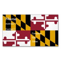Aimant carte de visite avec Drapeau du Maryland