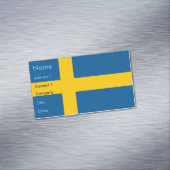 Aimant carte de visite avec Drapeau Suède (In Situ)