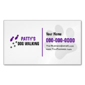 Aimant Carte de visite de la marche du chien (devant)