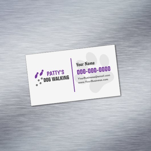 Aimant Carte de visite de la marche du chien (In Situ)