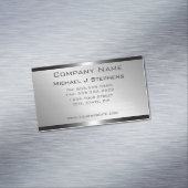 Aimant Carte de visite en aluminium brossé moderne (In Situ)