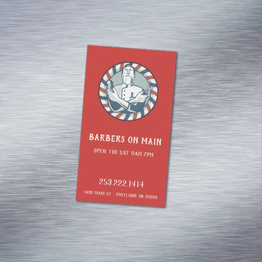 Aimant Carte de visite vertical de l'insigne en ba (In Situ)