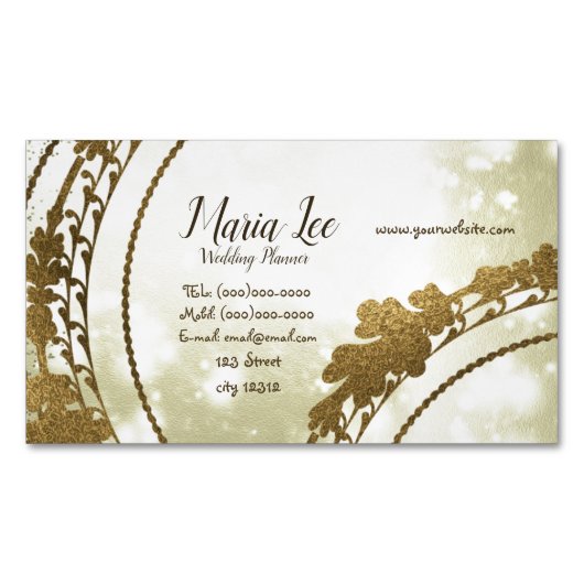 aimant carte de visite Wedding planner (devant)